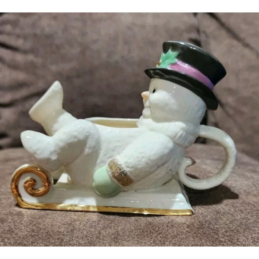 Lenox 2002 Snowman Collection Creamer Only Handcrafted‎ Fine Porcelain